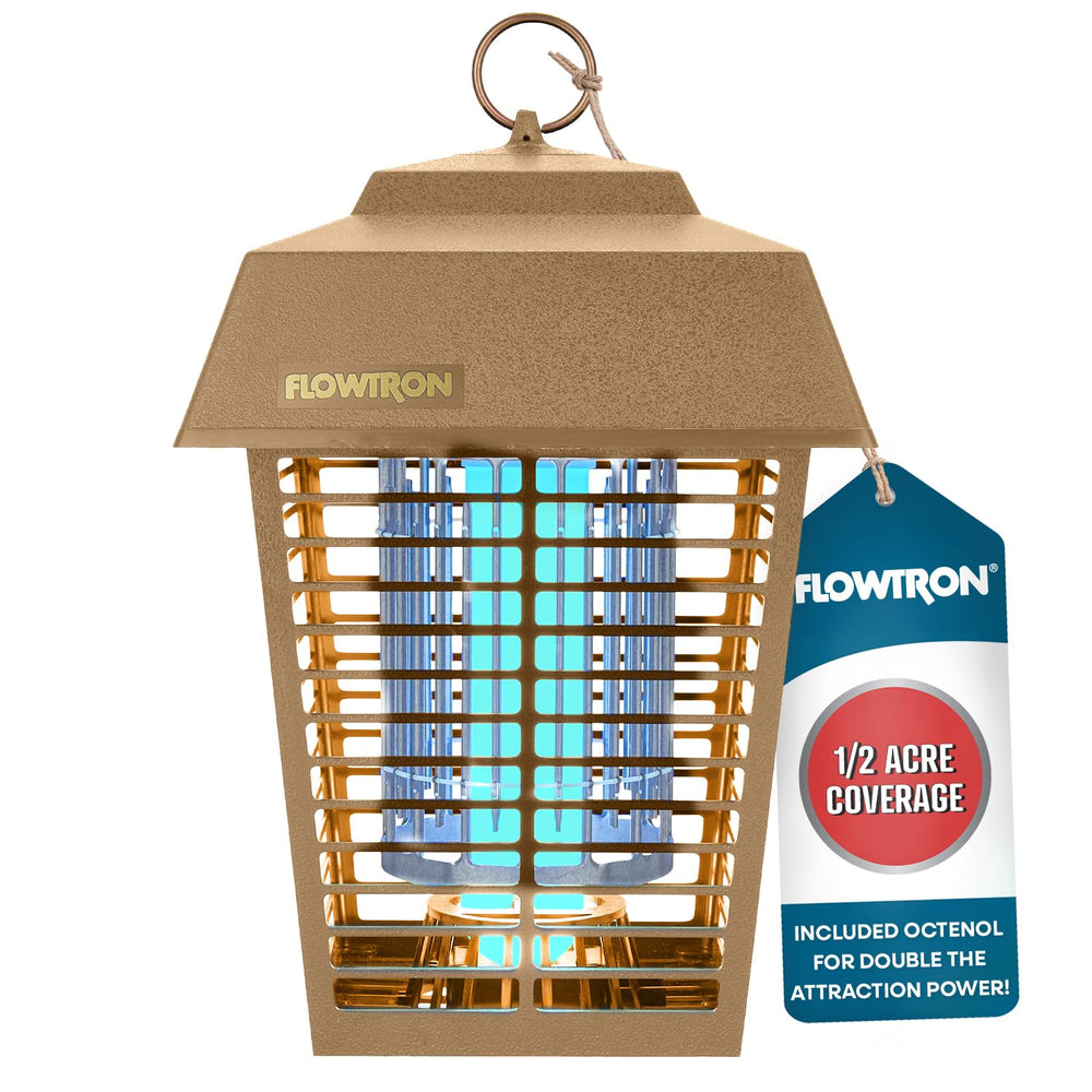 Flowtron Electric Bug Zapper front view in Barley Tan