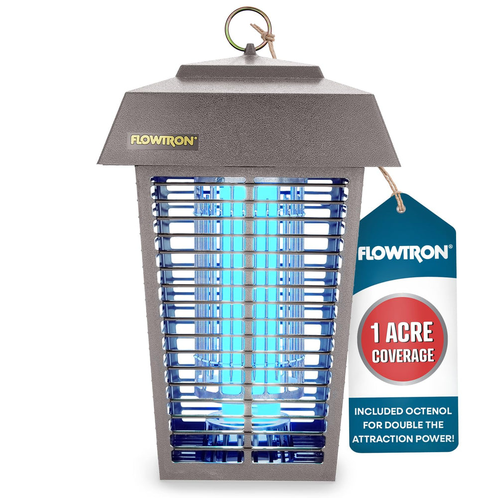 Flowtron Electric Bug Zapper front view in Dorado Grey