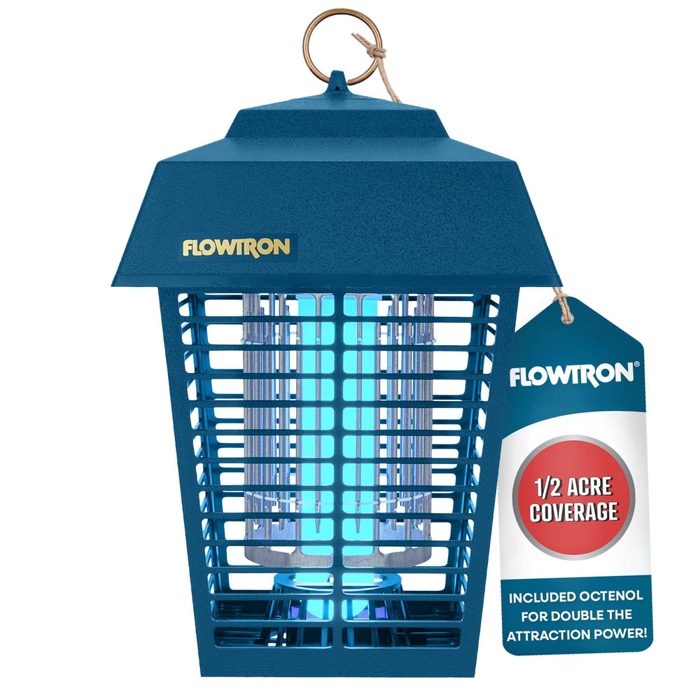 Flowtron Electric Bug Zapper front view with Astronaut Blue finish