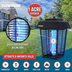 Flowtron Electric Bug Zapper in a garden setting