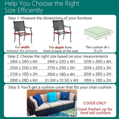 FLYMEI cushion covers on patio chairs outdoors
