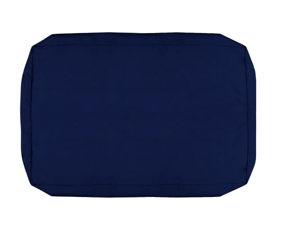 FLYMEI Patio Cushion Cover 48x24x5 inches in navy blue front view