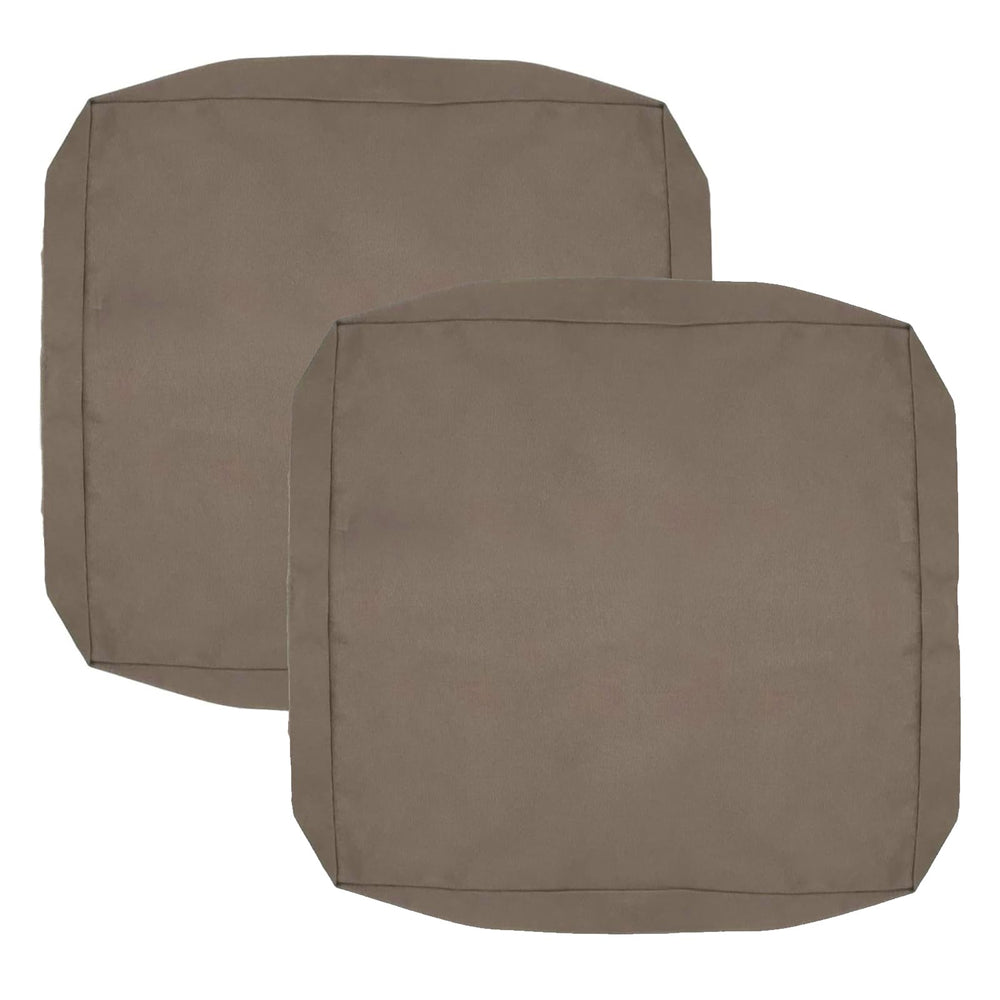 FLYMEI patio cushion cover taupe front view