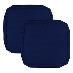 FLYMEI Patio Cushion Covers 24x24x4 inches, Navy Blue, front view