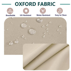 FLYMEI Patio Cushion Covers beige on outdoor furniture
