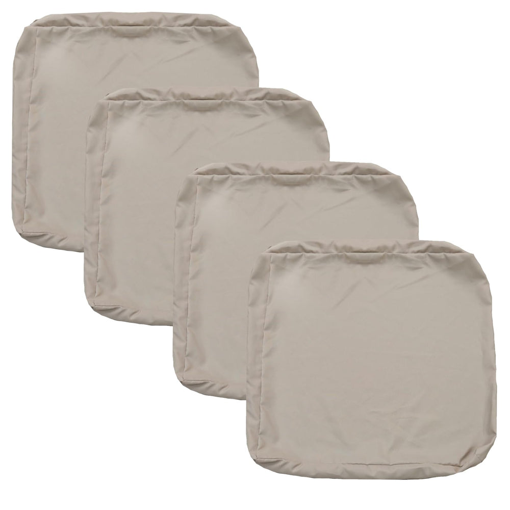 FLYMEI Patio Cushion Covers beige pack of 4 with dimensions 21x19x3 inch