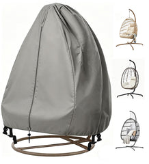 FLYMEI Patio Egg Chair Cover in grey, front view