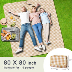 Foldable SAMSIER picnic blanket with carry handle