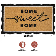 Folkulture Home Sweet Home Doormat showing anti-slip backing