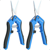 Fondwell 6.5-inch pruning shears front view with blue grips
