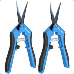 Fondwell 6.5-inch pruning shears with blue handles front view