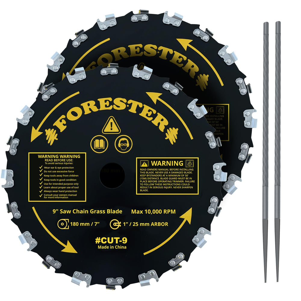 FORESTER 2PK Chainsaw Brush Cutter Blade set with 9-inch blades