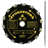FORESTER Chainsaw Brush Cutter Blade 7in front view