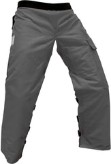 FORESTER Chainsaw Chaps front view in grey