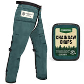 FORESTER Chainsaw Chaps in Forest Green front view