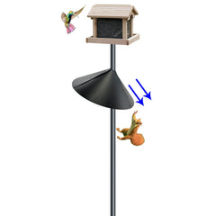 Forever Song Squirrel Baffle front view, 16.5 inches diameter, black plastic