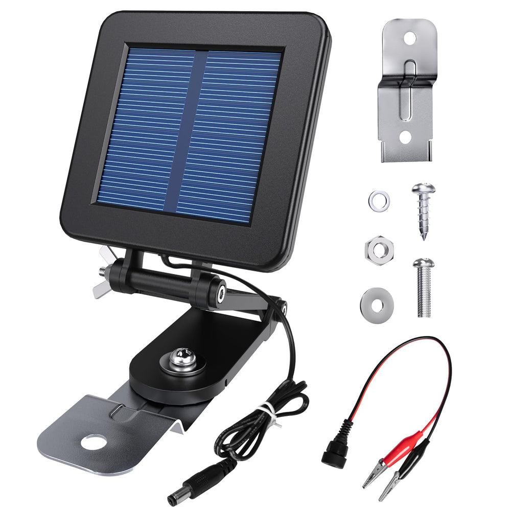 Foricx 6 Volt Solar Panel front view with adjustable mounting bracket