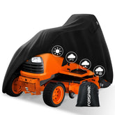 FORSPARK Riding Lawn Mower Cover, black, front view