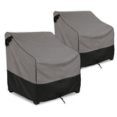 FORSPARK waterproof patio chair cover front view grey