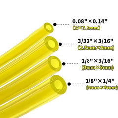 Four sizes of fuel lines included in the HPENP kit