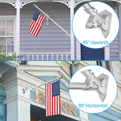 Four sturdy carabiners included in ZMTECH Flag Pole Kit