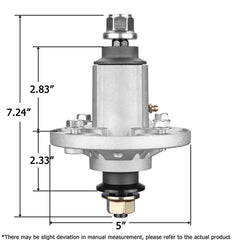Fourtry spindle assembly side view showing mounting points