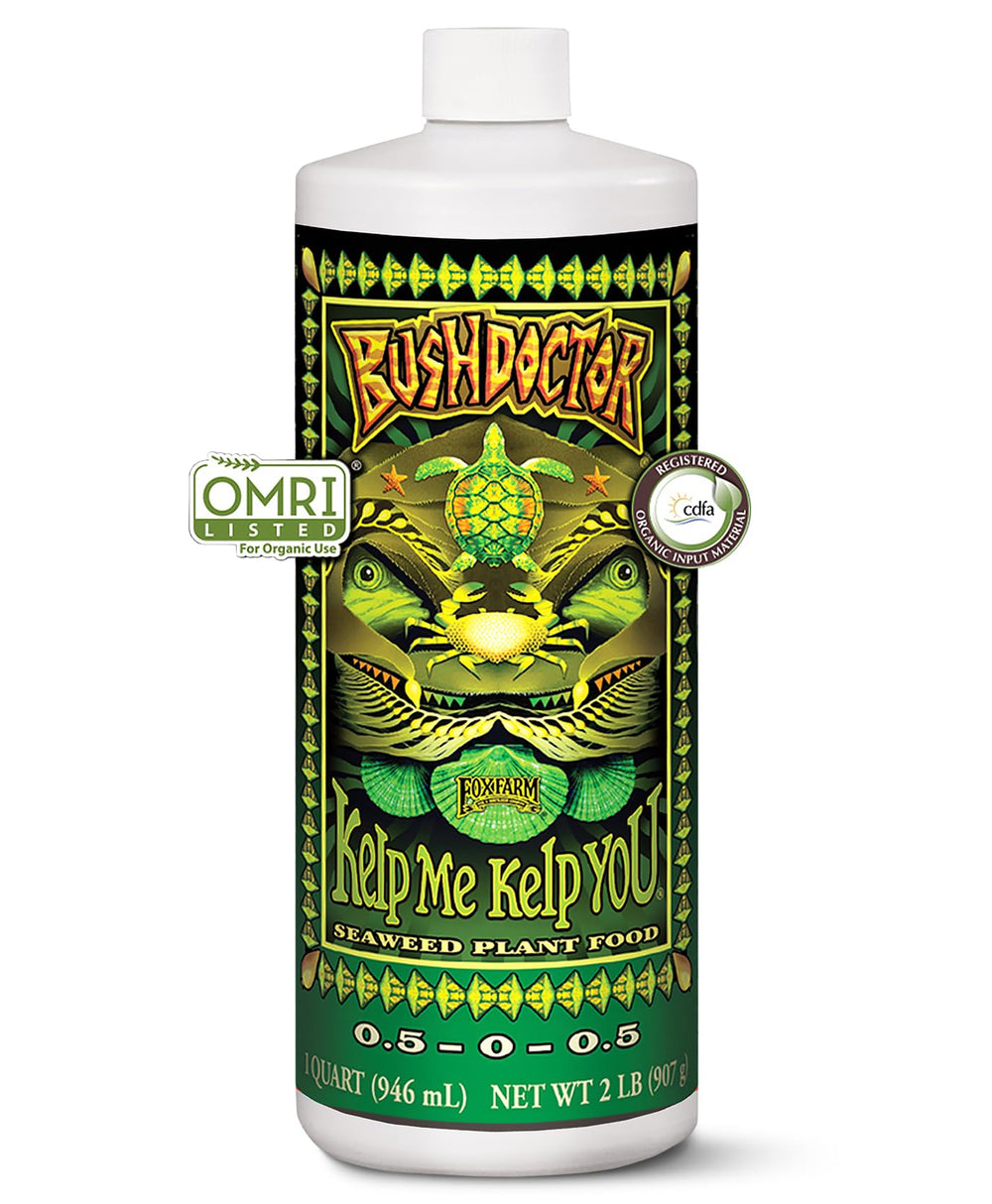 FoxFarm Bush Doctor Kelp Me Kelp You Fertilizer front view clear liquid