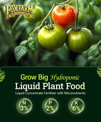 FoxFarm Grow Big Hydroponic Plant Food 1 Quart back view