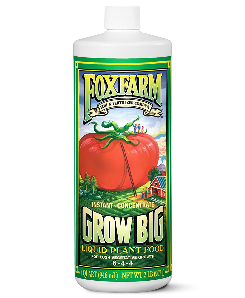 FoxFarm Grow Big Liquid Plant Food quart size front view