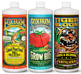 FoxFarm Hydro Liquid Trio Pack front view with three fertilizer bottles