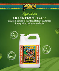 FoxFarm Tiger Bloom Liquid Plant Food 1 Gallon side view
