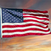 Freefy 8x12 ft American Flag front view with embroidered stars