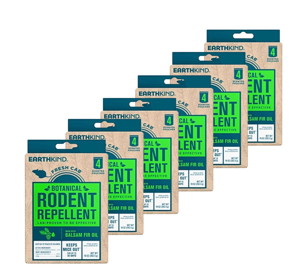 Fresh Cab Botanical Rodent Repellent pouches in tan packaging