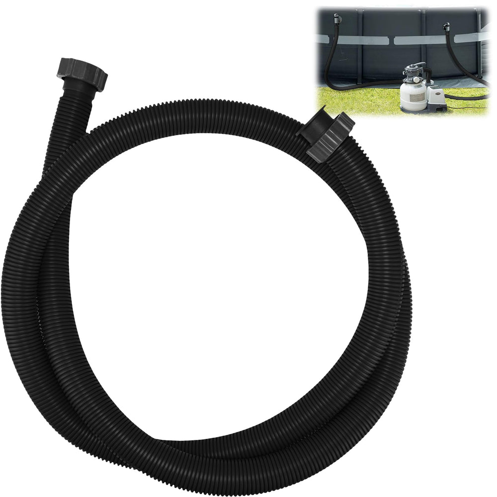 Frienda Pool Pump Replacement Hose 12 ft black front view