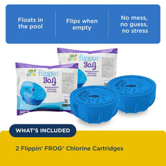 FROG Flippin' FROG Chlorine Cartridge filled and ready for installation