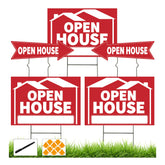 Frohllia Open House Sign front view with directional arrows