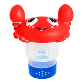 Front view of 440 Crab Chlorine Floater with cartoon crab design