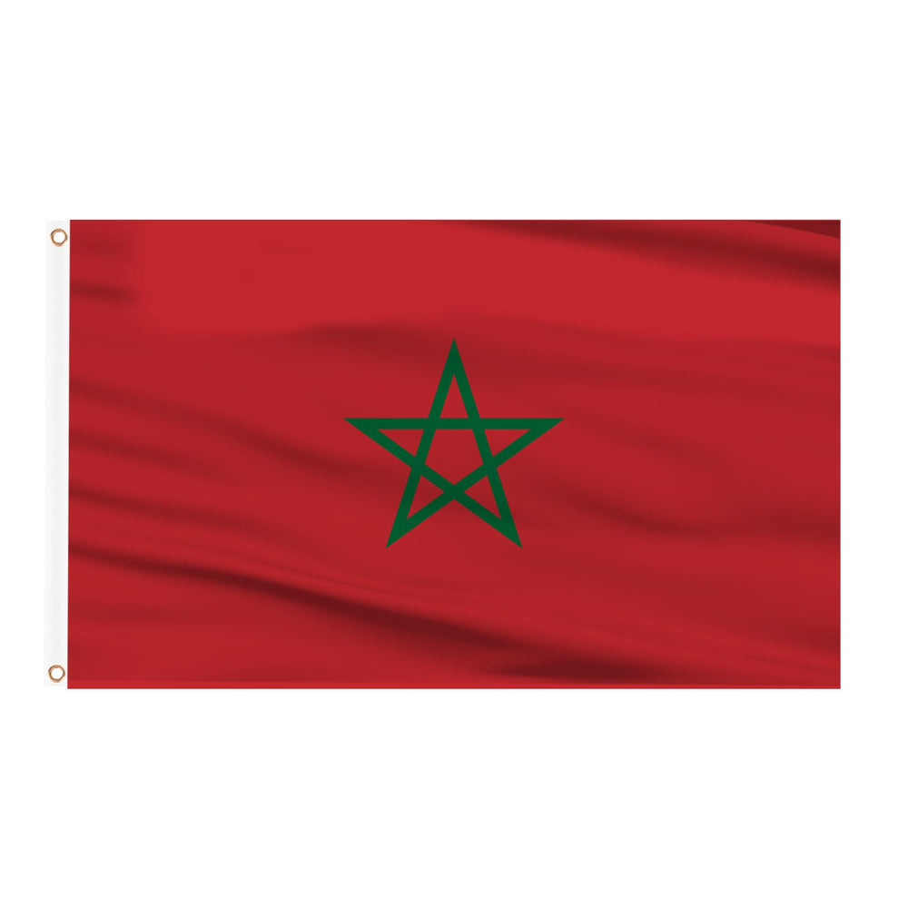 Front view of AhfuLife Morocco Flag 3x5 Ft with vibrant colors