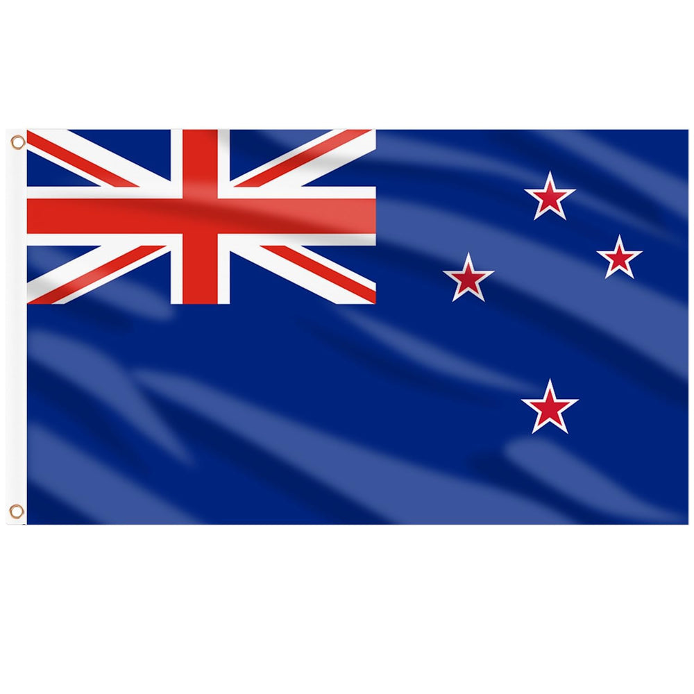 Front view of AhfuLife New Zealand Flag 3x5 Ft with bright colors