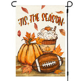 Front view of ARGOOGF Fall Garden Flag 12x18 inch in orange