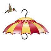 Front view of Beserie Hummingbird Feeder Umbrella Cover 14-inch in red