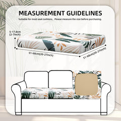 Front view of BIETYONE Outdoor Cushion Covers in Lush Coconut Groves