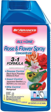 Front view of BioAdvanced All-in-One Rose and Flower Plant Care 32 fl oz concentrate