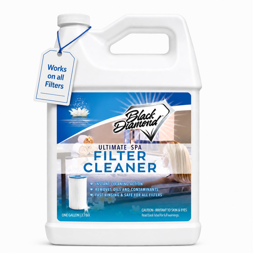 Front view of Black Diamond Stoneworks Spa Filter Cleaner Spray, 1-Gallon