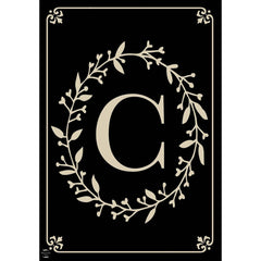 Front view of Briarwood Lane Monogram C Garden Flag 12.5x18 inches