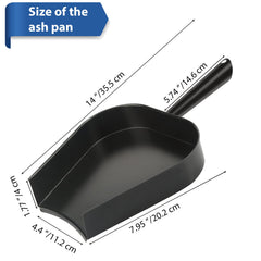 Front view of Burly Grill Ash Pan with poker