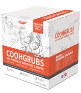 Front view of COOHGRUBS 2LB Dried Black Soldier Fly Larvae packaging