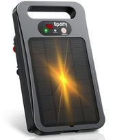 Front view of Epoify Solar Fence Charger LD04 in deep black