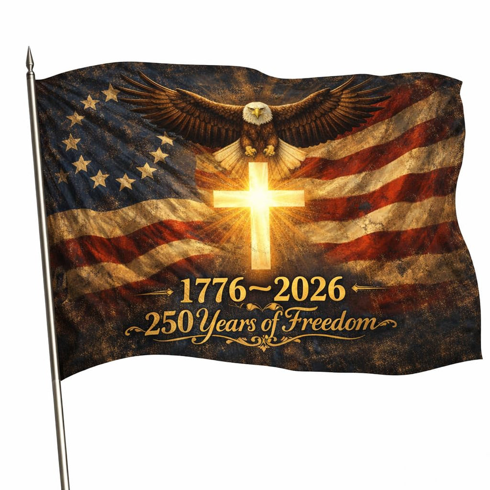 Front view of Generic US 250 Flag 3X5 ft double-sided banner