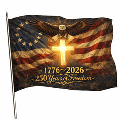 Front view of Generic US 250 Flag 3X5 ft double-sided banner